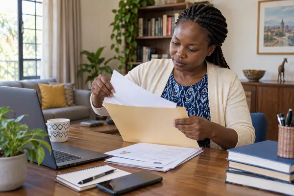 Applicant organising public service application documents